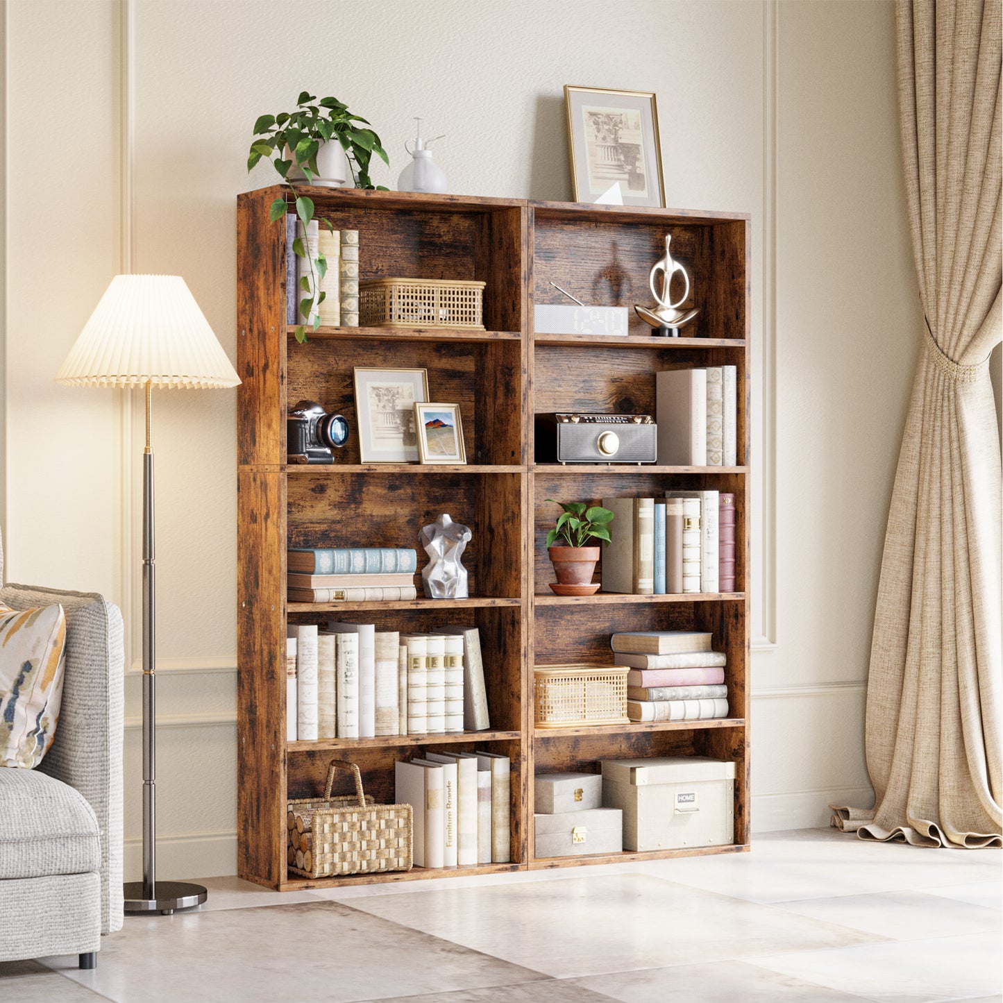 5 Tiers Bookshelf