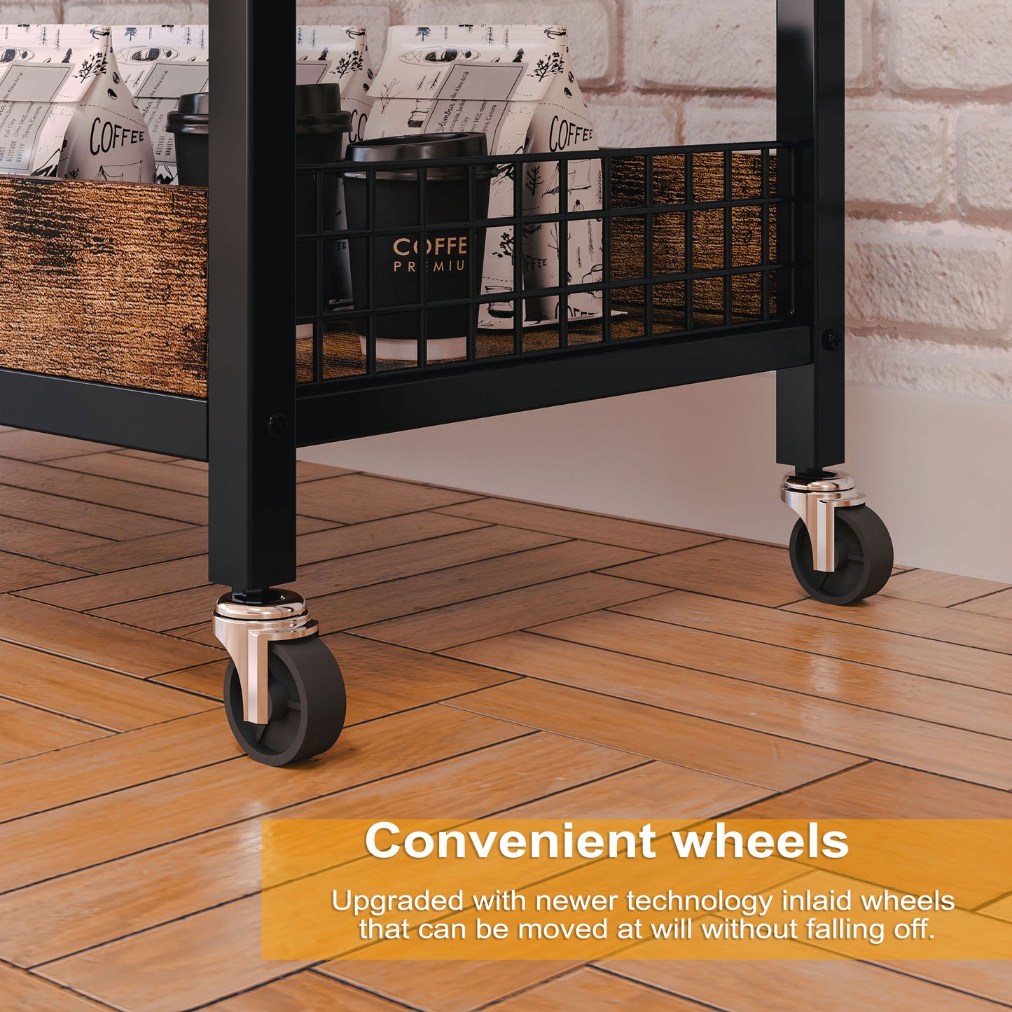 Bar Cart with Wine Rack