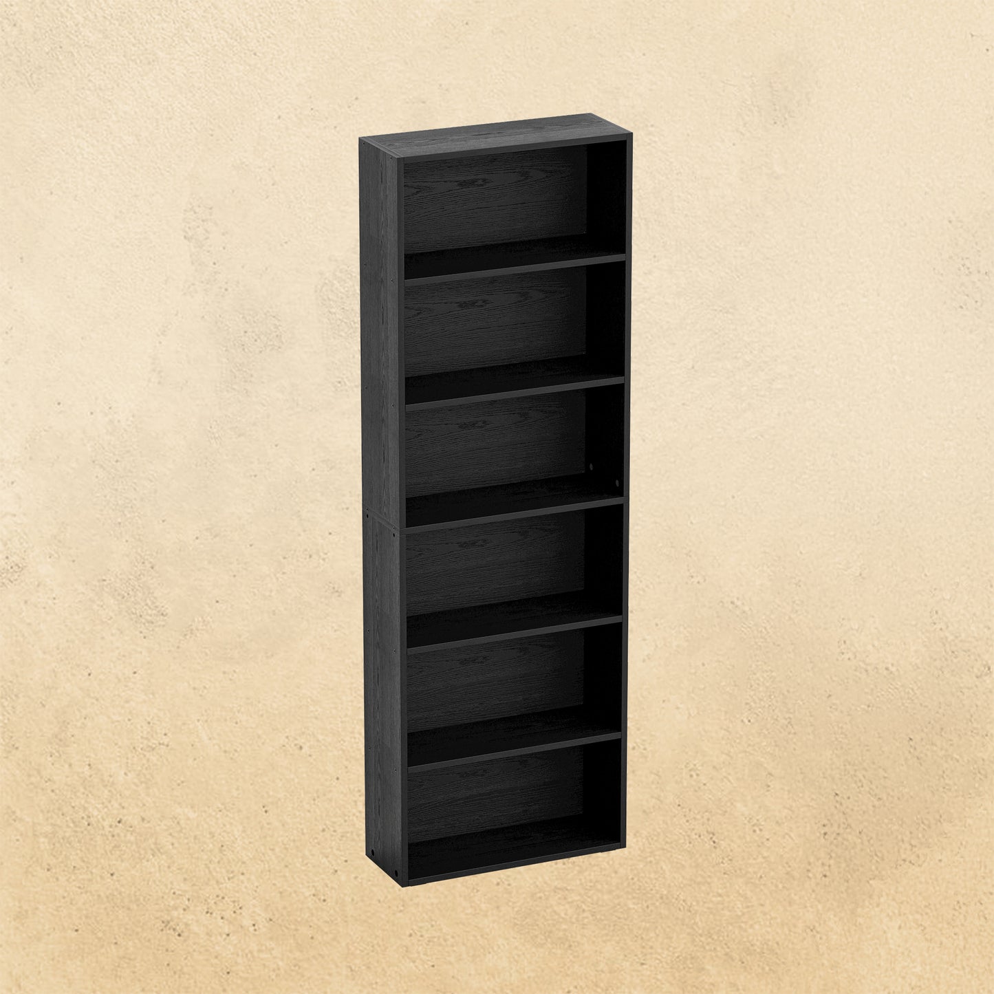 6 Tier Bookshelf Vintage Black