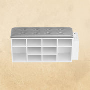 Ten Cubbies Storage Entryway Bench with PU Leather