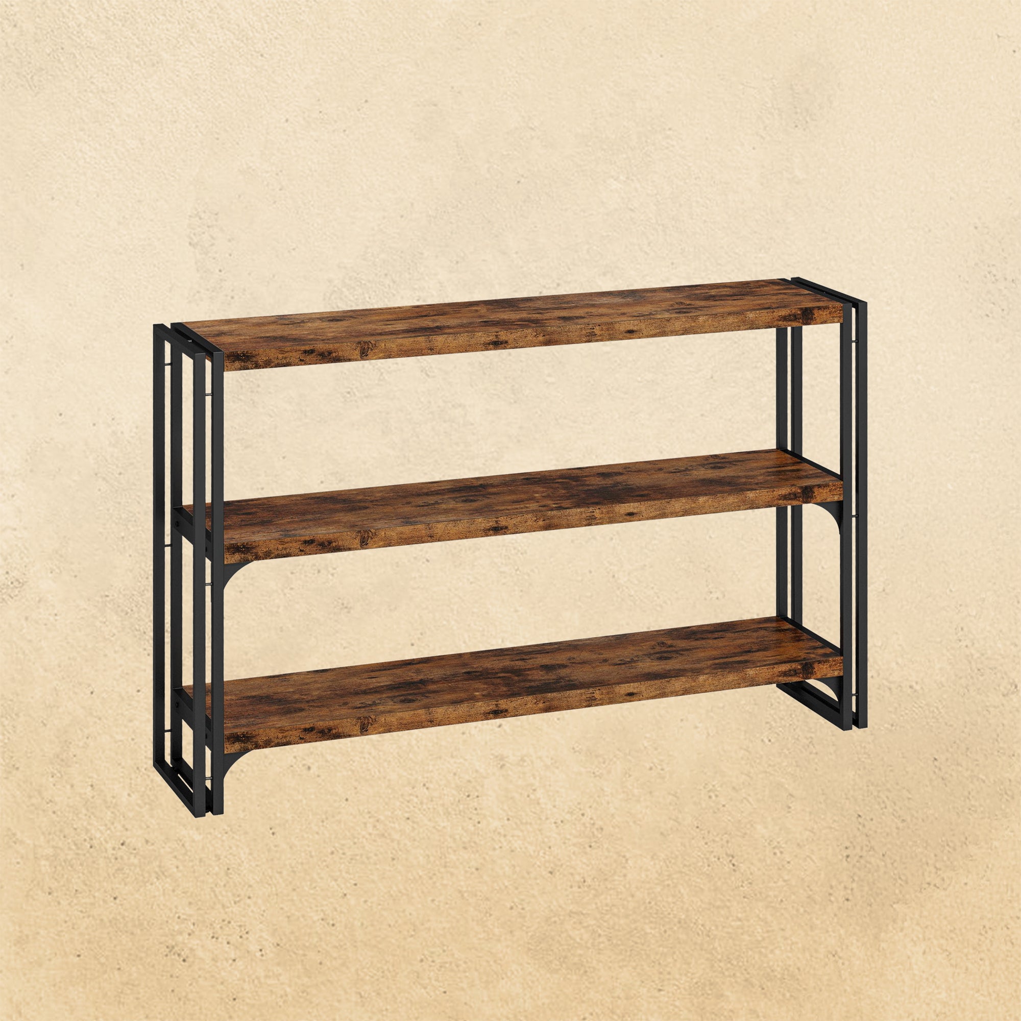 3 Tier Console Table Vintage Brown