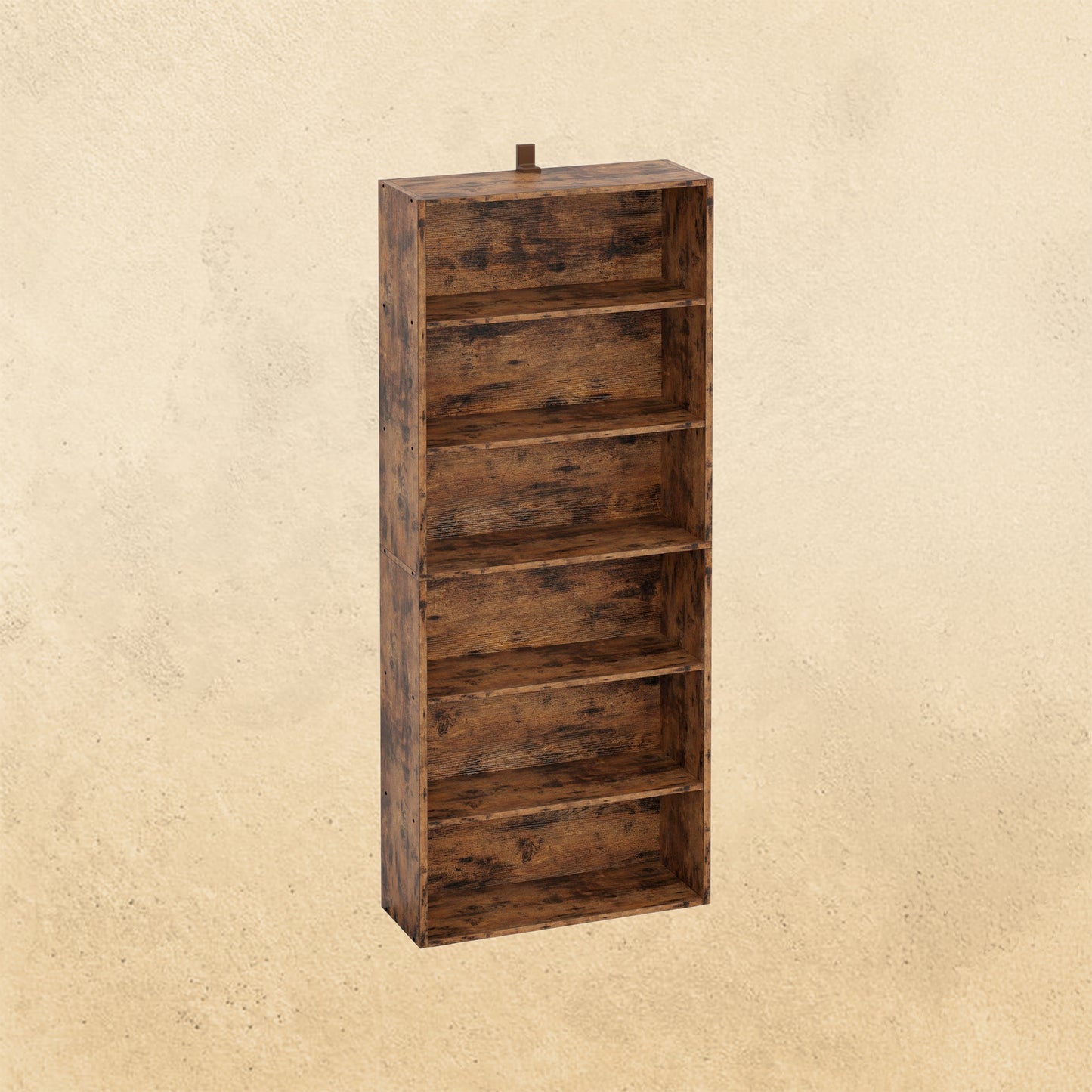 6 Tier Bookshelf Vintage Brown