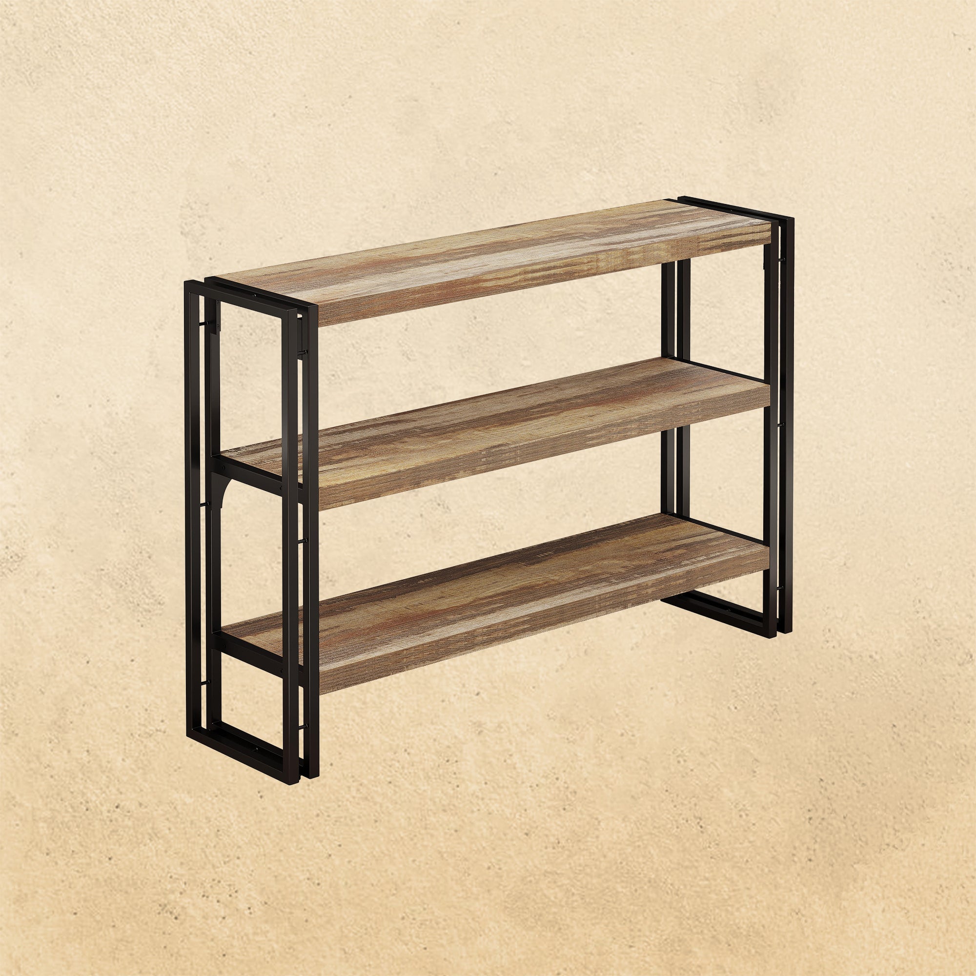 3 Tier Console Table Rustic Brown