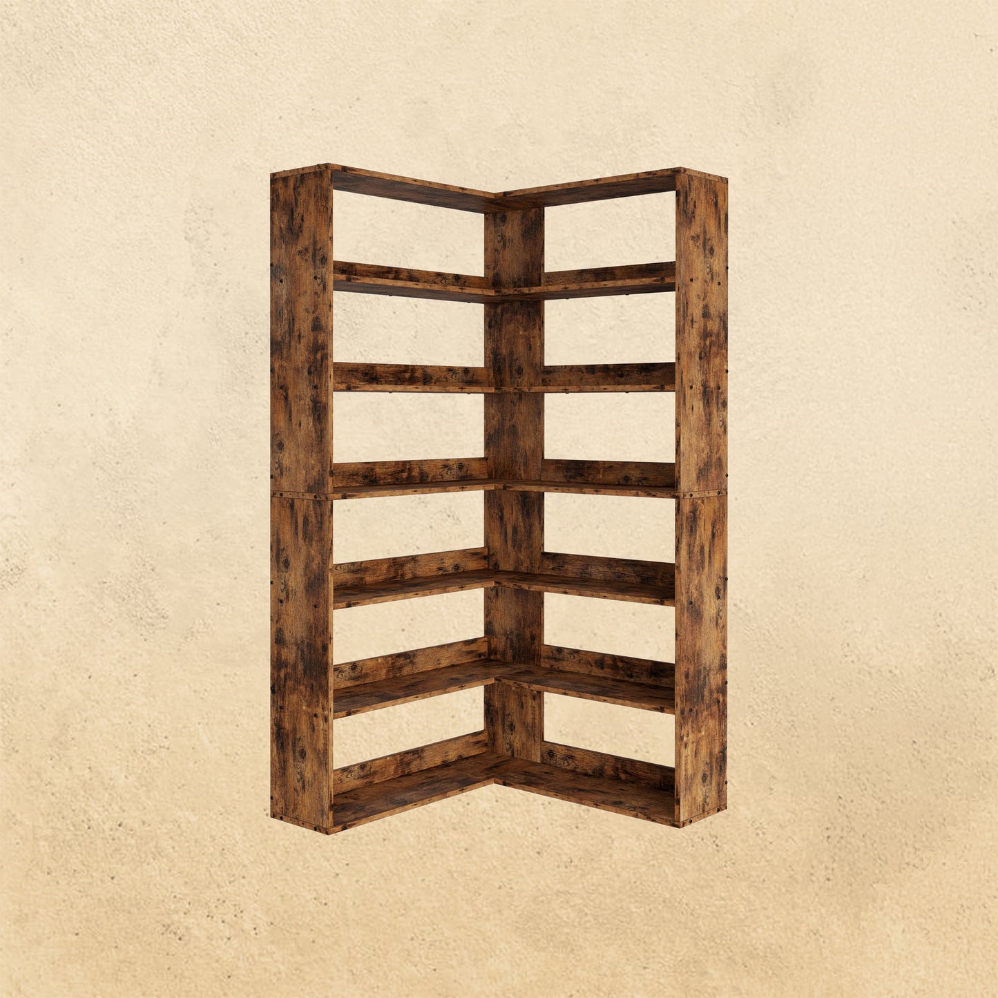 Corner Bookcase with 6 Tiers
