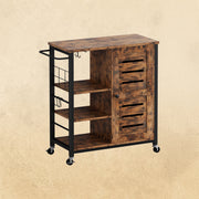 Lagerschrank mit Rollen Vintage Braun