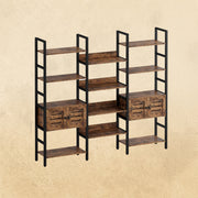 Triple Wide Display Shelf with cabinets