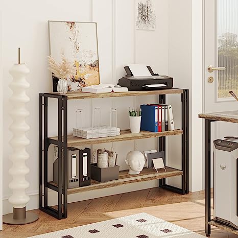 3 Tier Console Table Rustic Brown