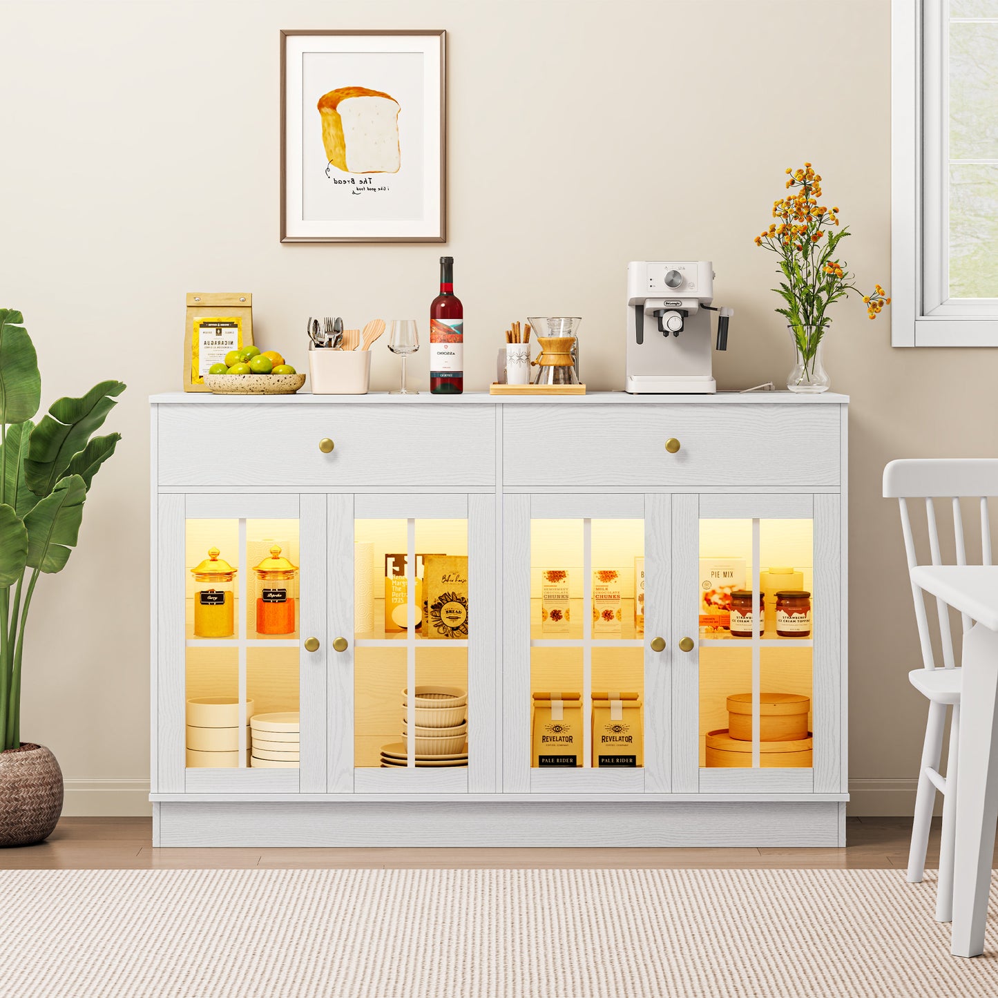 55" Sideboard Buffet Cabinet