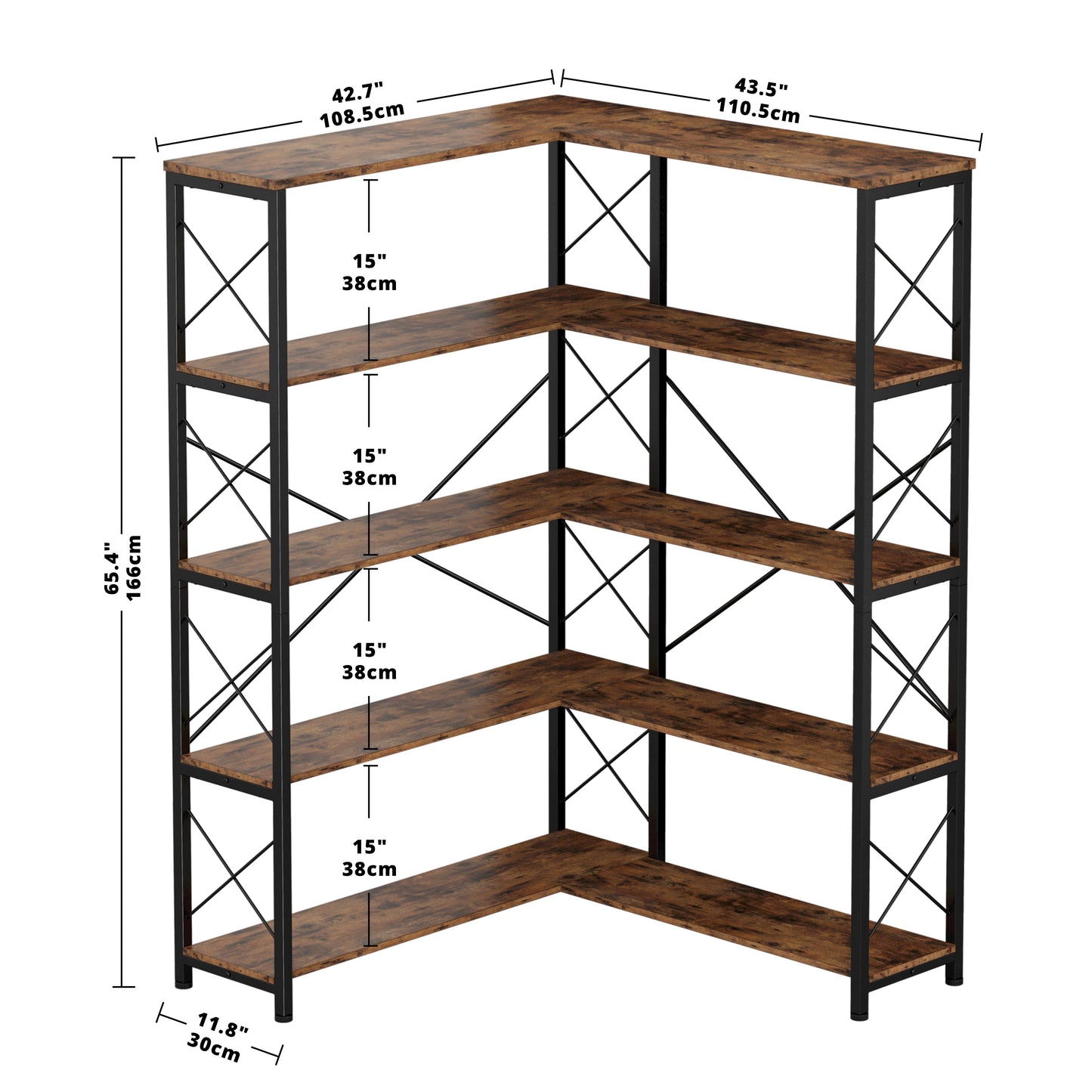 5 Tier Corner shelf L Shaped
