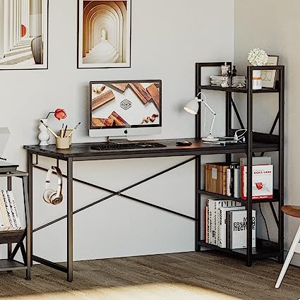 55‘’ Computer Desk with Power Outlet