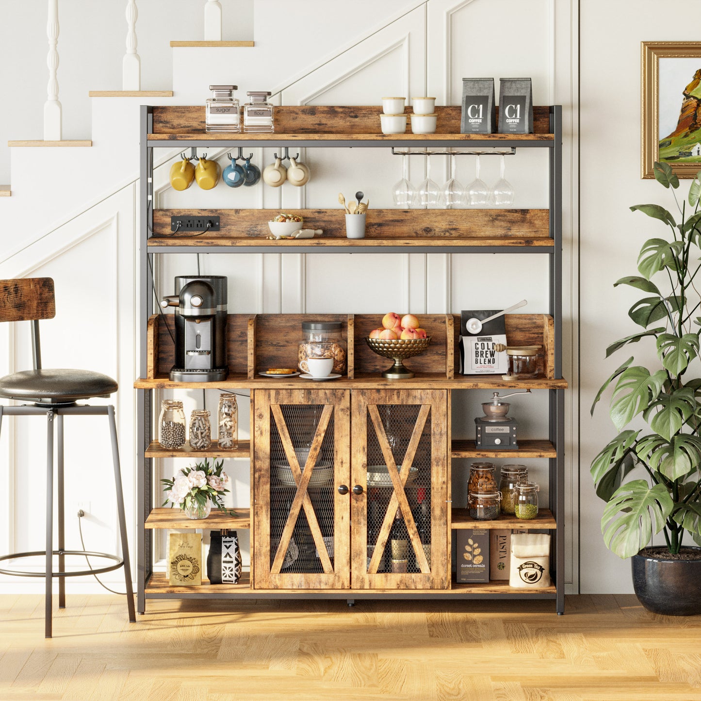 Coffee Bar Cabinet with Storage