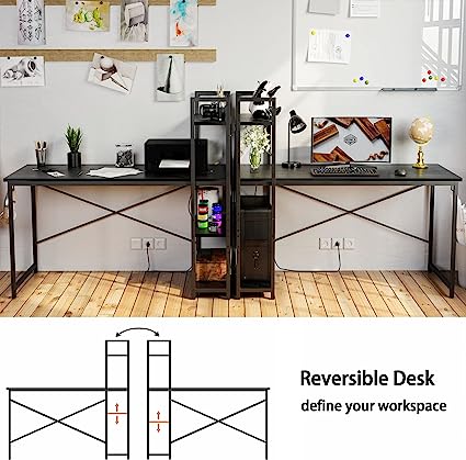 55‘’ Computer Desk with Power Outlet