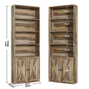 6 Tier Bookshelf Industrial Brown