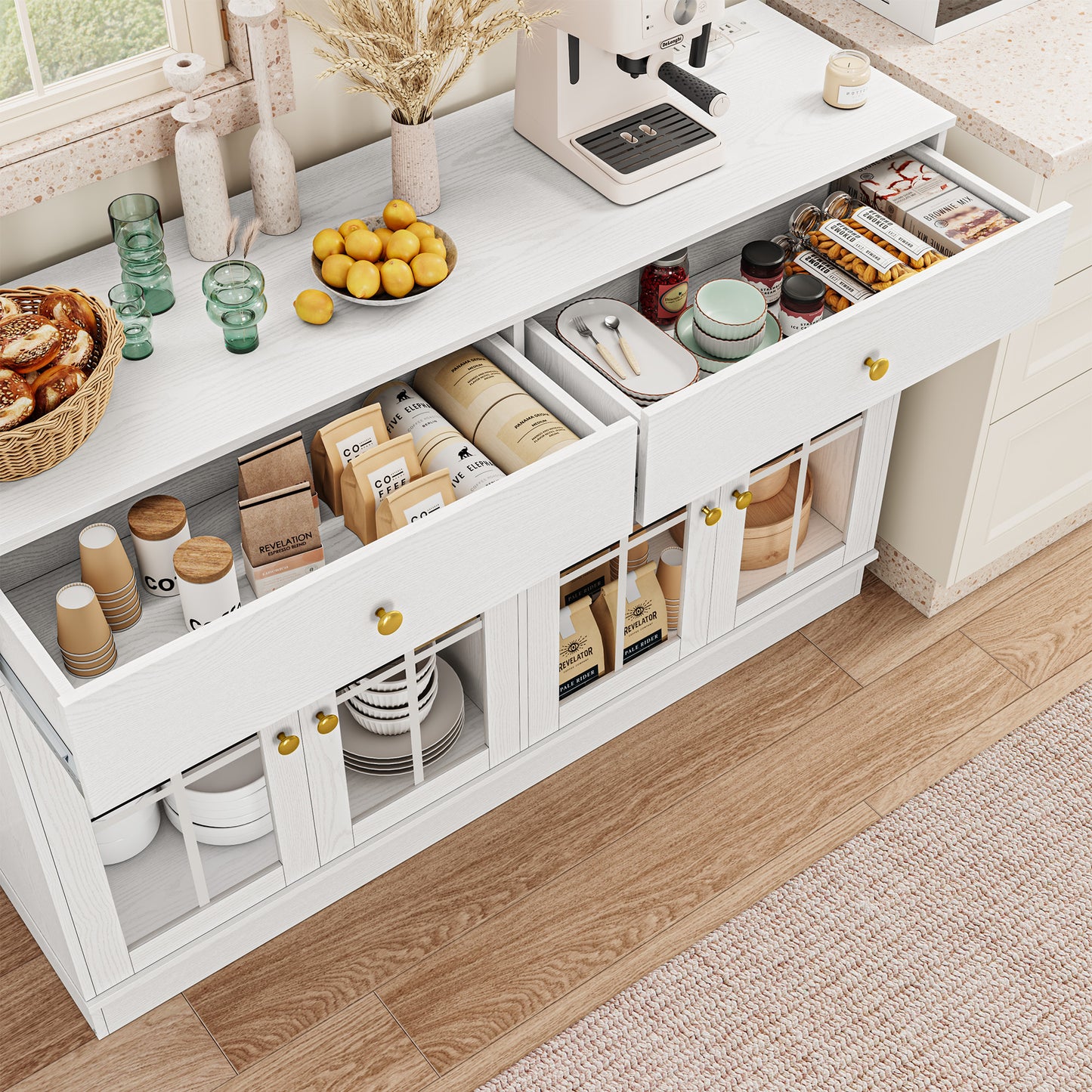 55" Sideboard Buffet Cabinet