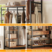 IRONCK L Shaped Coat Rack Corner Closet