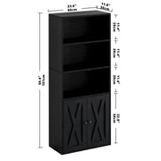 Industrial Bookshelves and Bookcases with Doors 11.8'' Depth