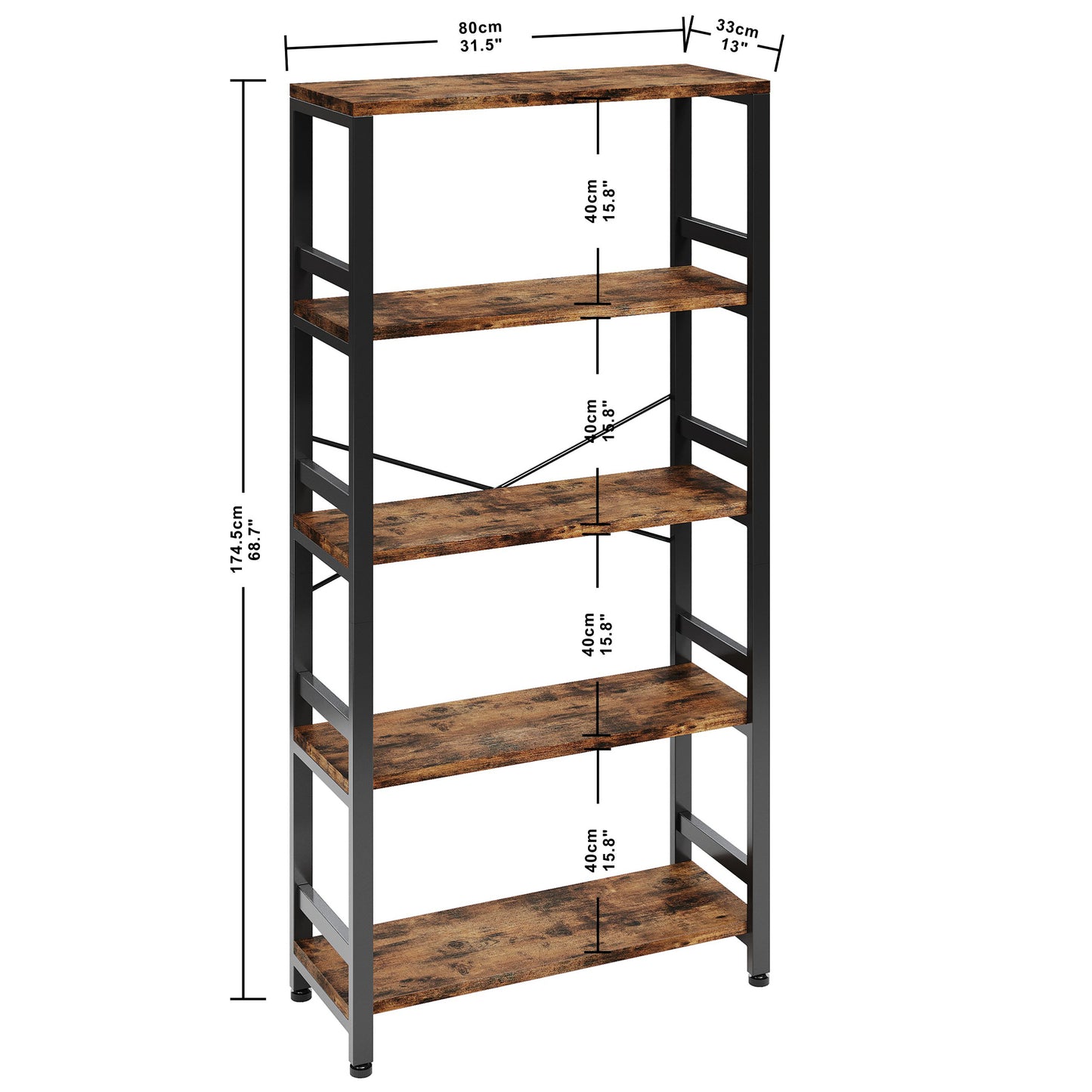 Wide 5-Tier Ladder Shelf