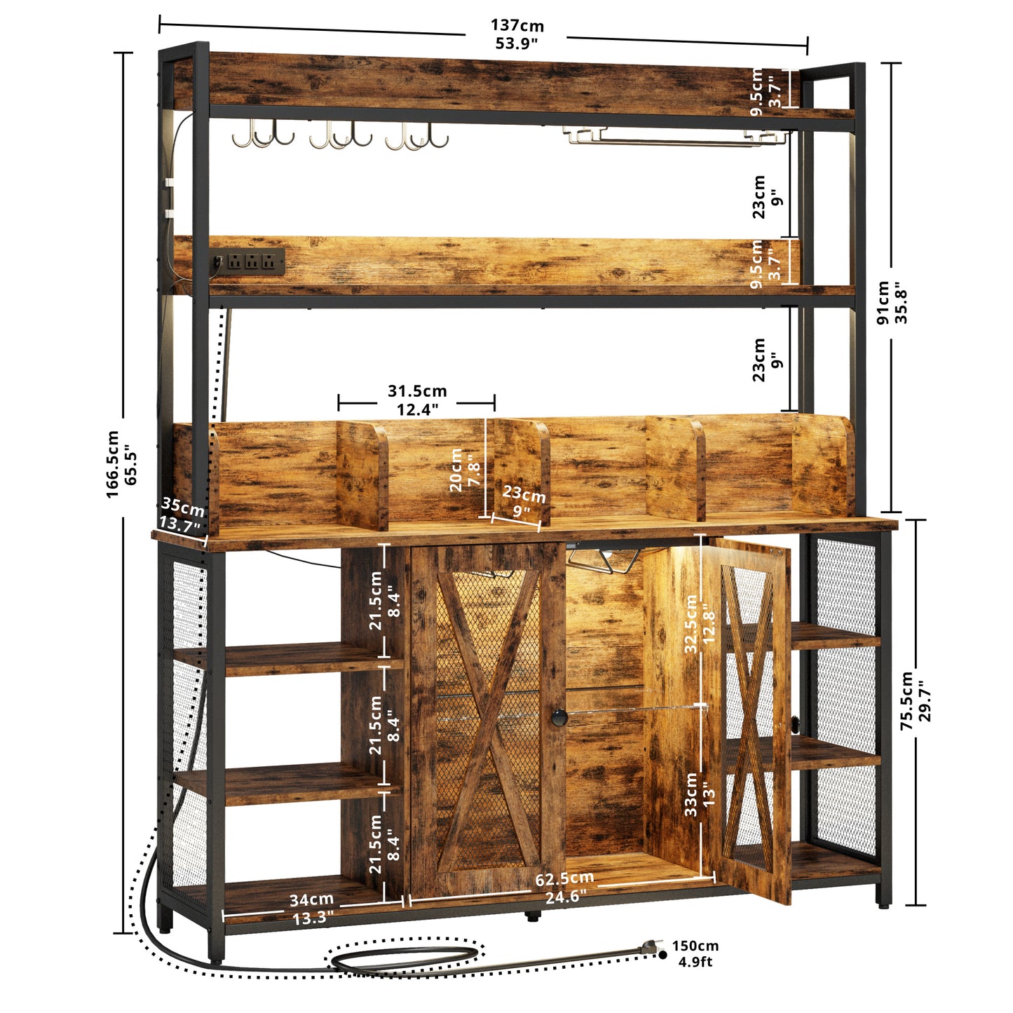 Coffee Bar Cabinet with Storage
