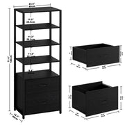 5 Tier Bookcase with Drawers