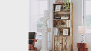 Bookshelf with Cabinet Industrial Brown