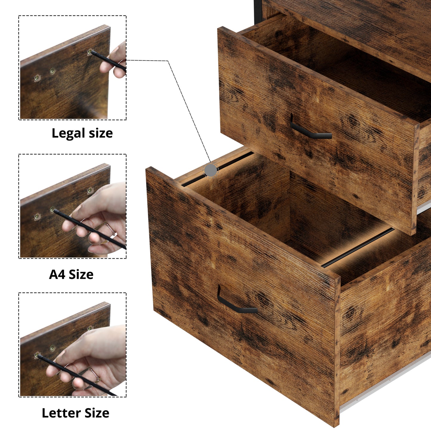 5 Tier Bookcase with Drawers