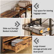 3-Tier Shoe Rack Wardrobe with 2 Drawers