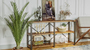 Entryway Console Long Table- Vintage Brown