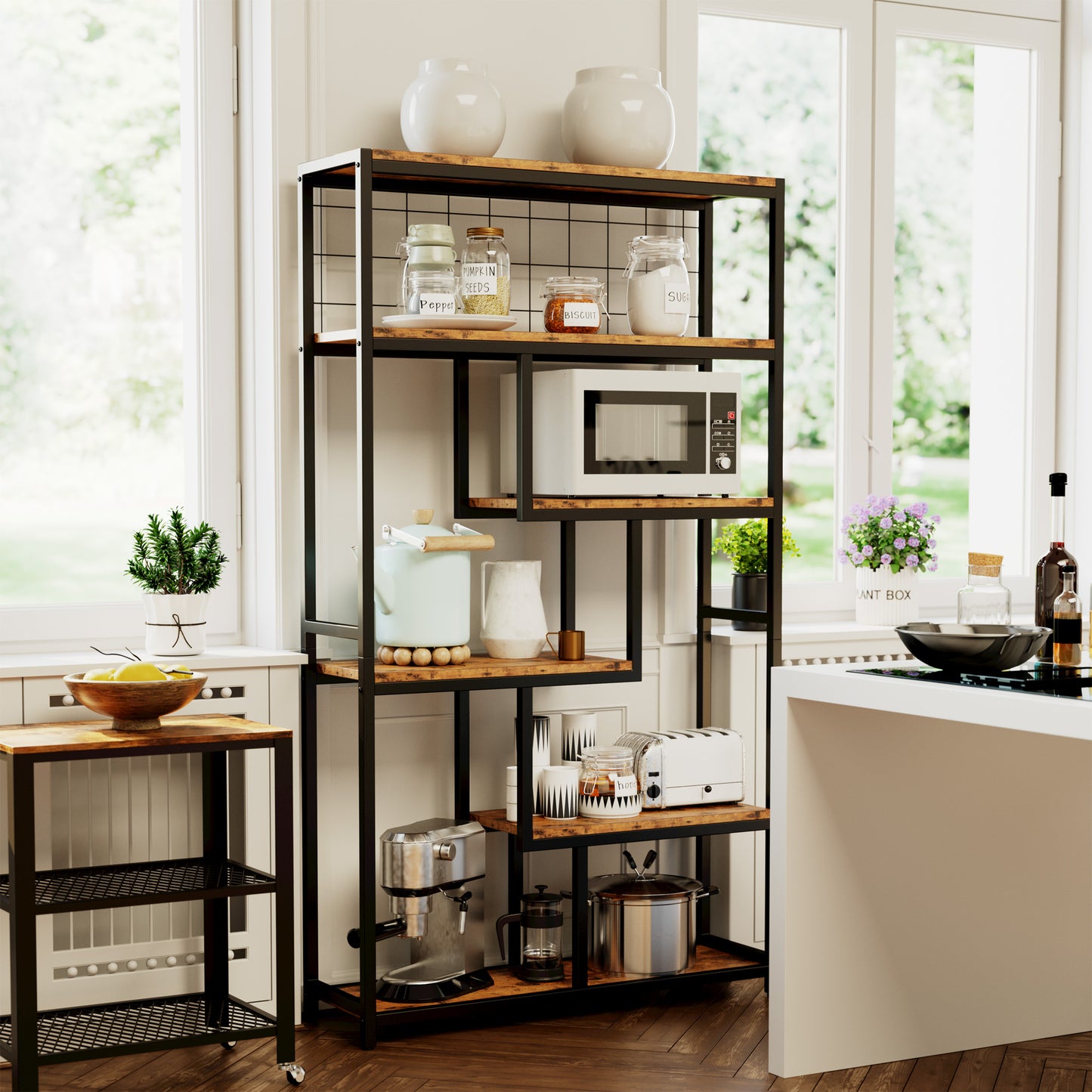 6-Shelf Etagere Bookcase