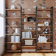 Dreifach breite Bücherregale – 6 Ebenen