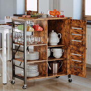 Lagerschrank mit Rollen Vintage Braun