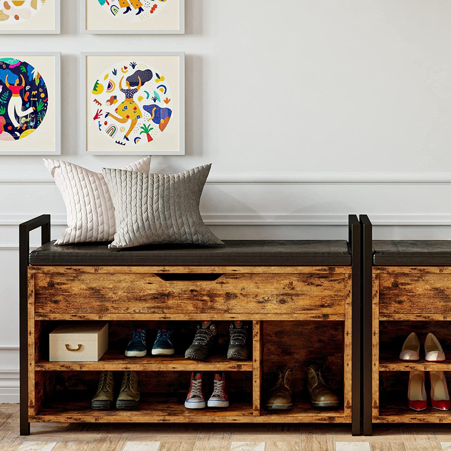 Shoe Storage Bench with Lift Top