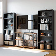 6 Tier Bookshelf Vintage Black