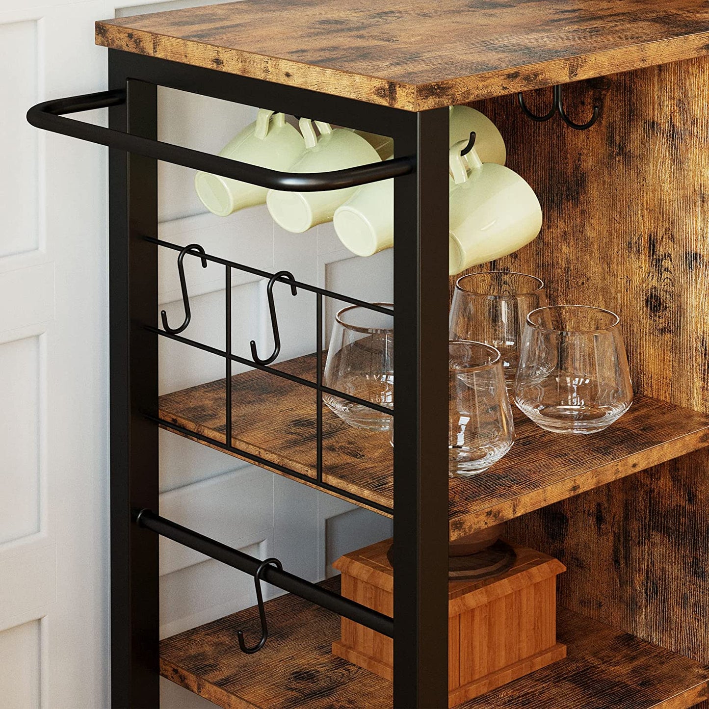 Lagerschrank mit Rollen Vintage Braun