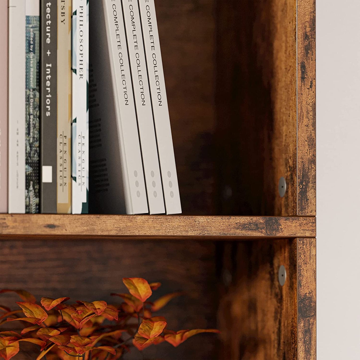 6 Tier Bookshelf Vintage Brown