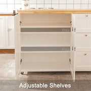 Rolling Kitchen Island with 3 drawers