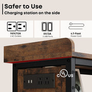 43" Console Table with Charging Station