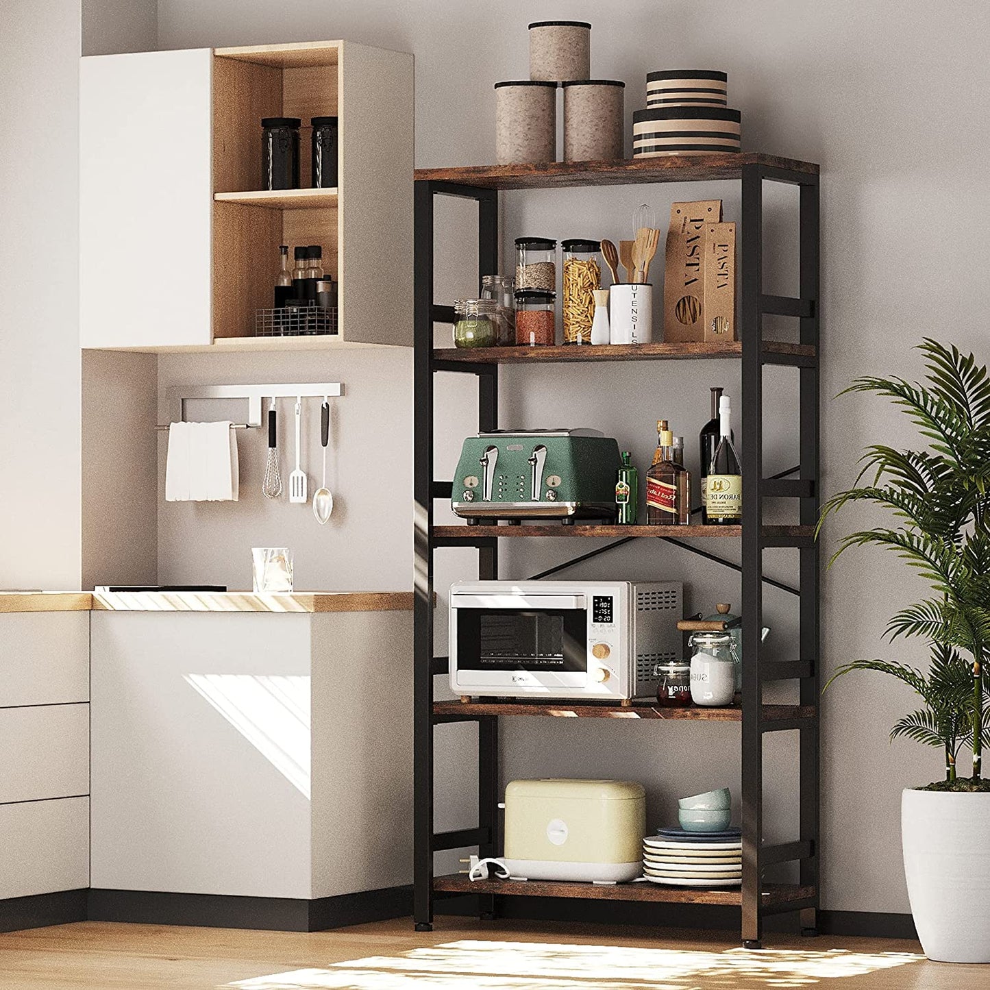Wide 5-Tier Ladder Shelf
