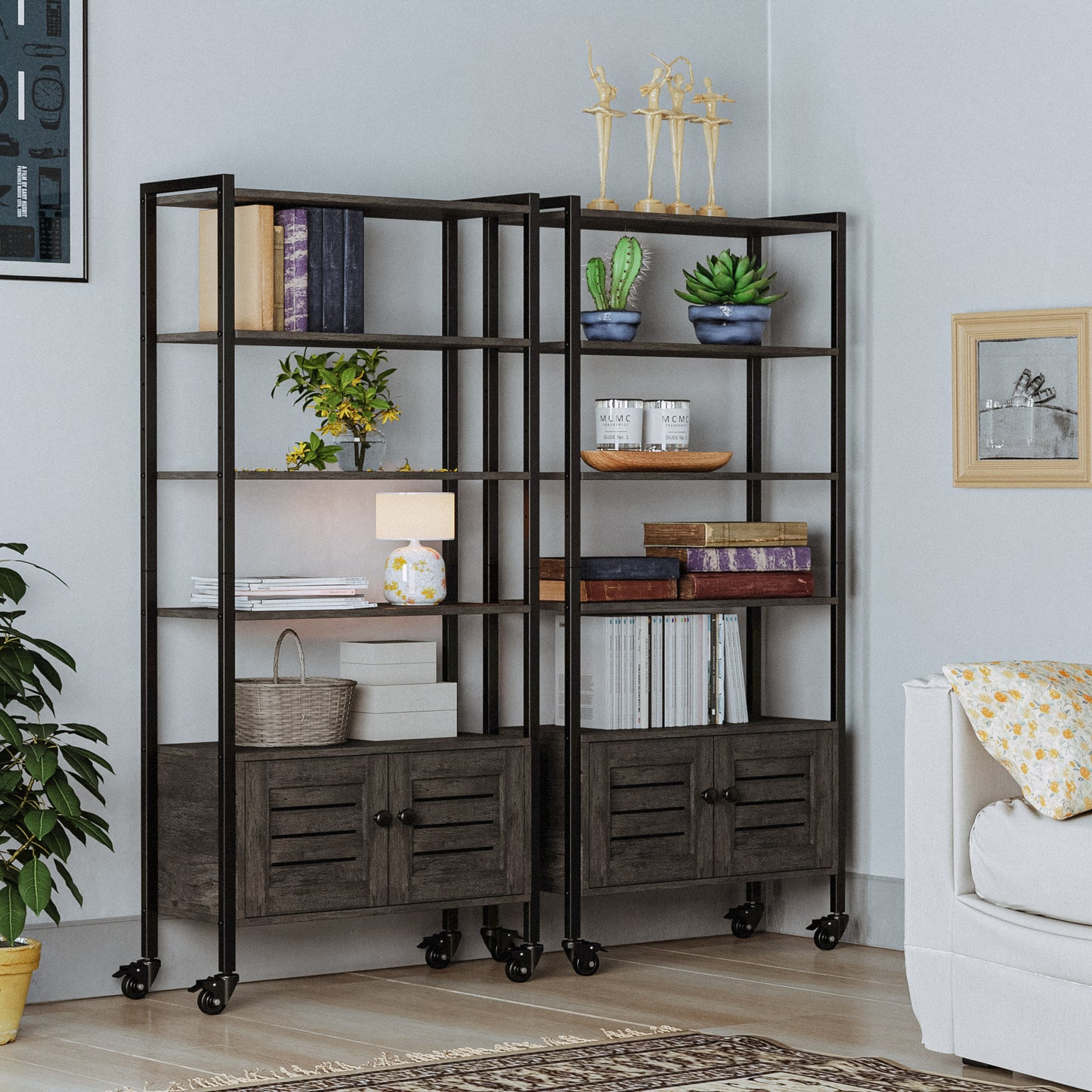 4 Tier Display Shelf with Wheels
