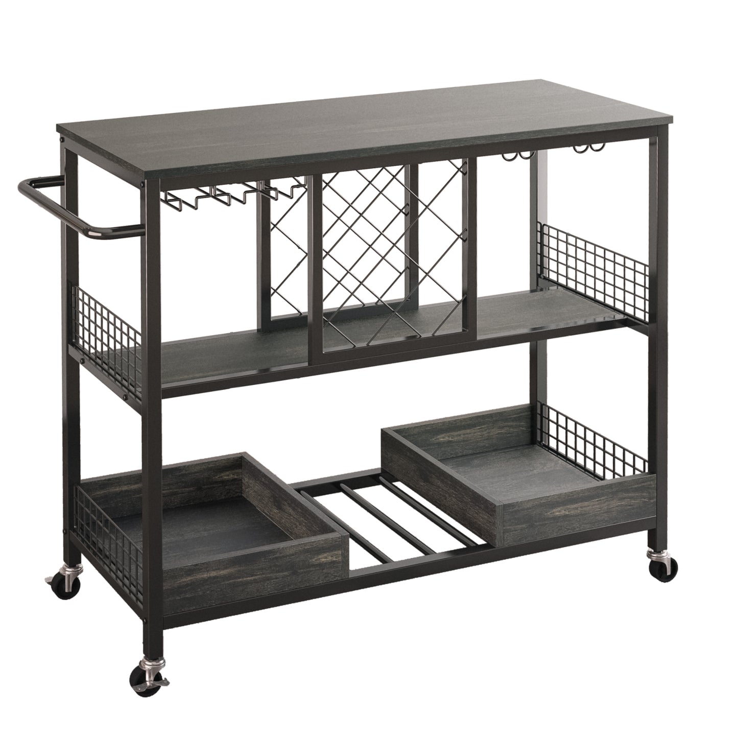 Bar Cart with Wine Rack