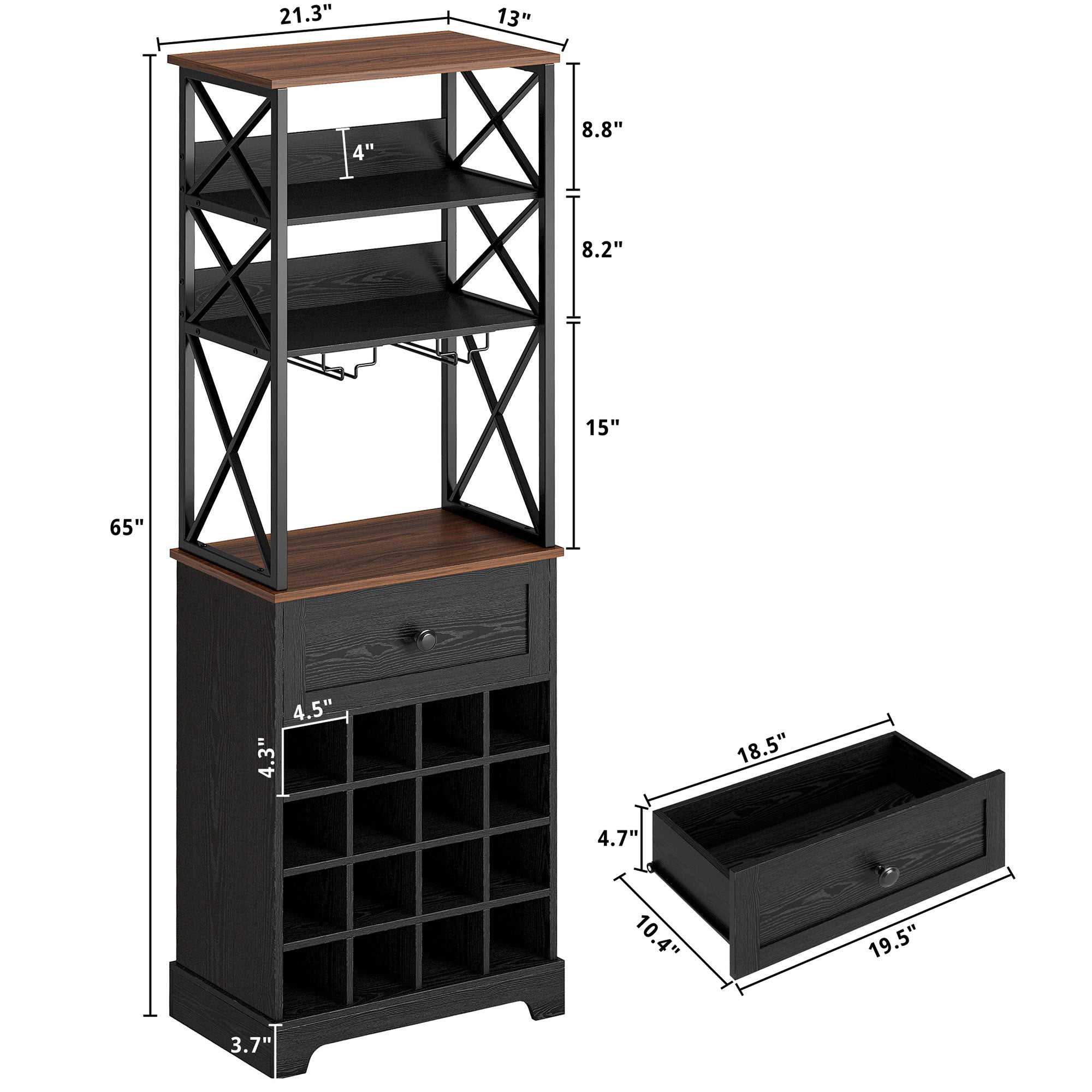 IRONCK 65" Industrial Bar Cabinet