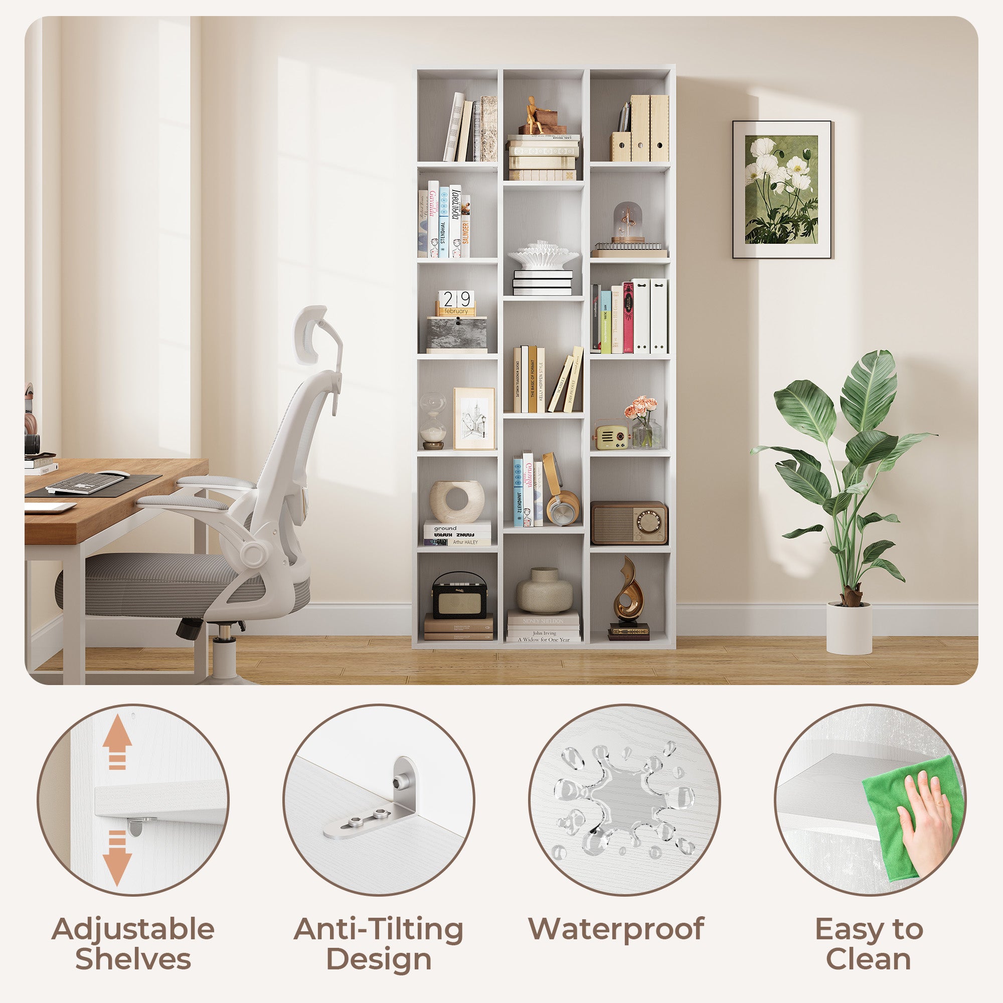 Open Storage Dispaly Shelf for Home Office