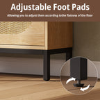IRONCK Rattan Shoe Cabinet with Flip Drawers