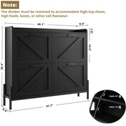 IRONCK Shoe Storage Cabinet with 4 Flip Drawers