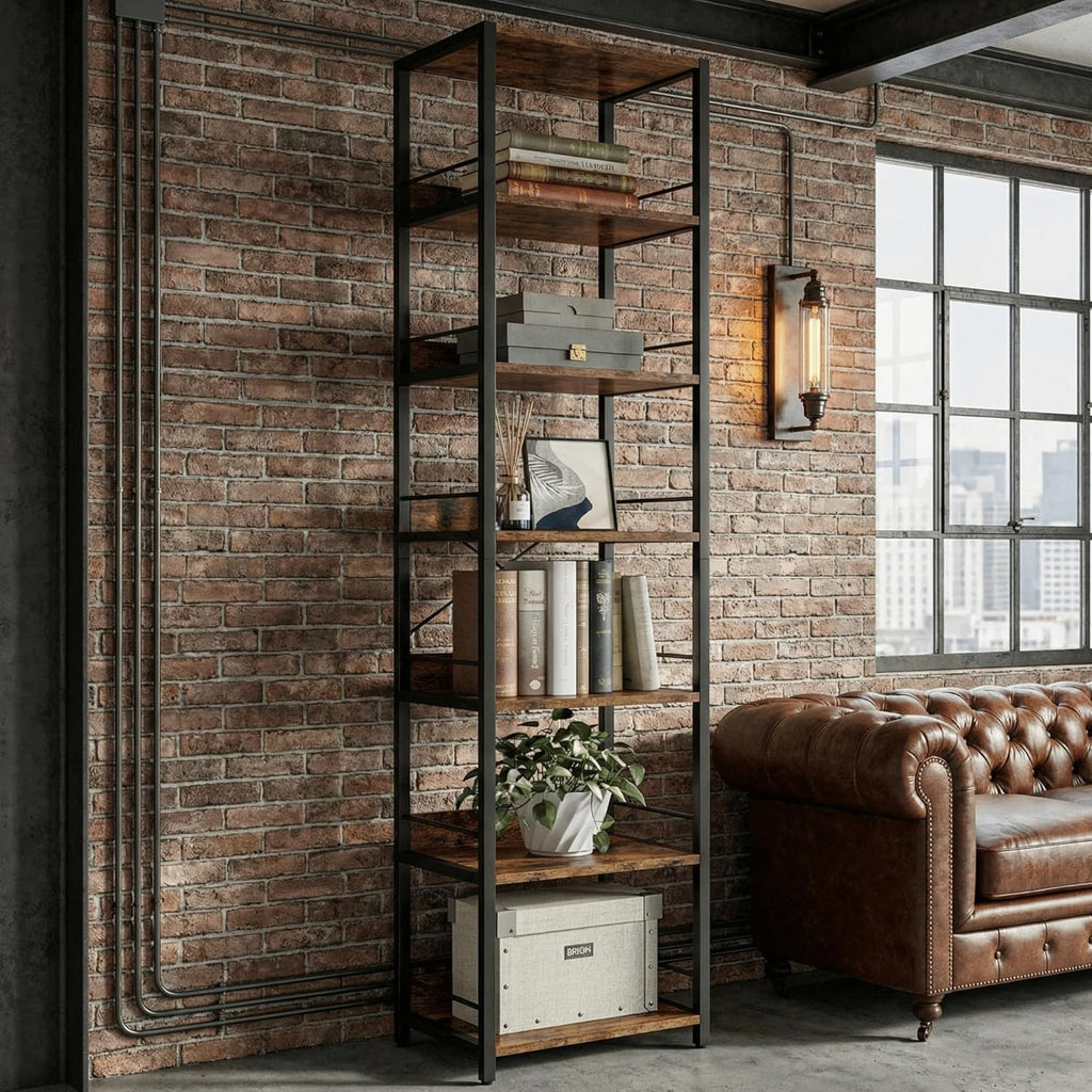 IRONCK 74.8" Tall Narrow Bookshelf