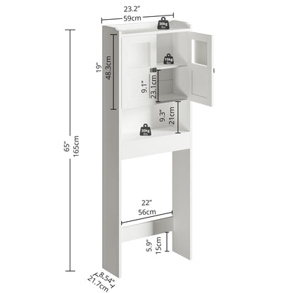 IRONCK 4-Tier Bathroom Storage Cabinet: Over-Toilet Organizer