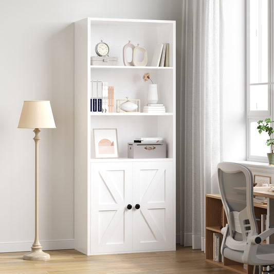 Farmhouse Bookcases and Bookshelves with Doors