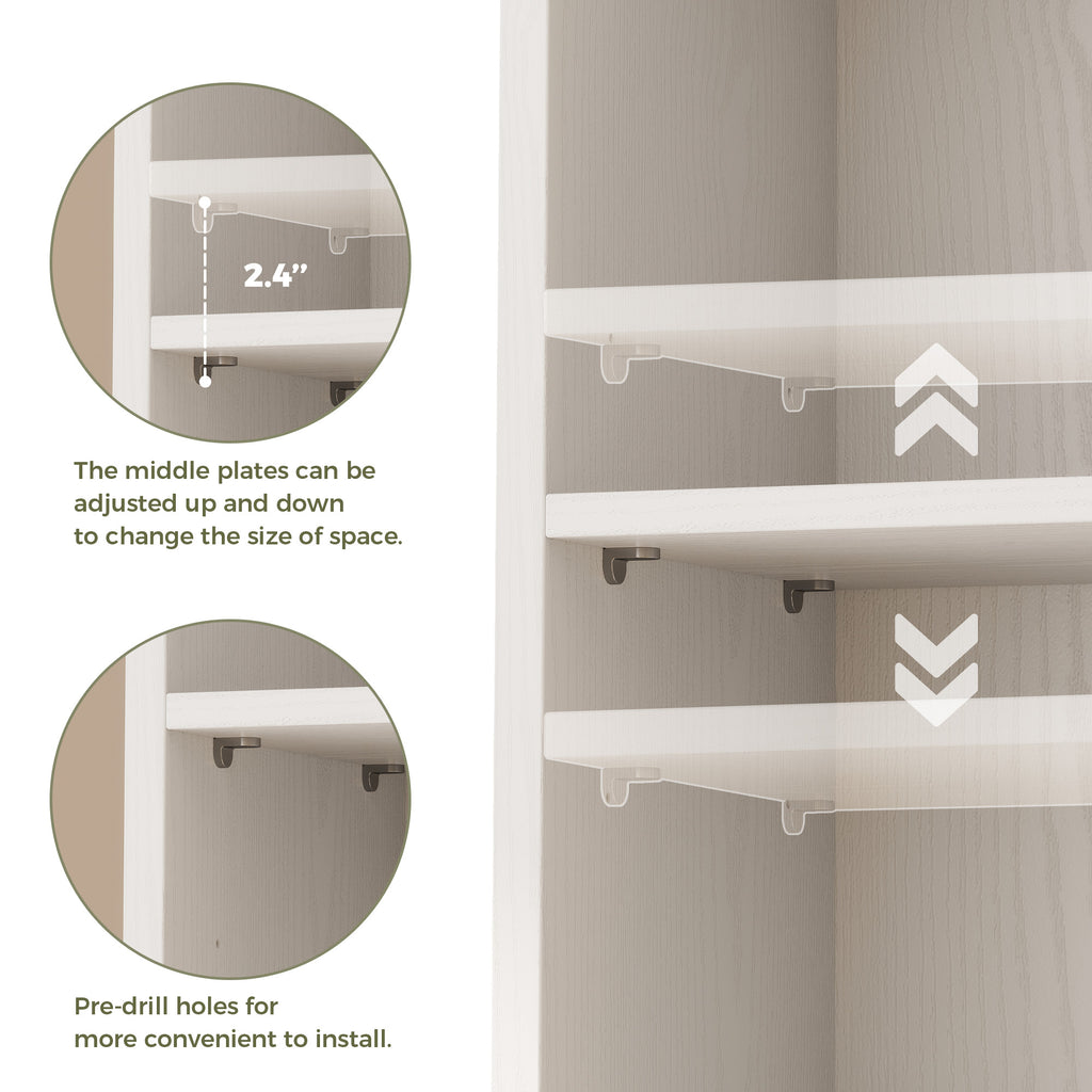 74.8" Tall Narrow Bookcase
