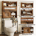 Bathroom Storage with Cabinet Vintage Brown