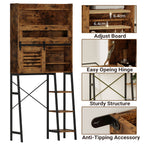 Bathroom Storage with Cabinet Vintage Brown