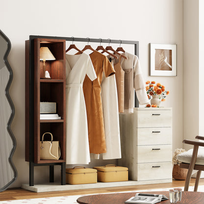 Organizer Storage Cabinet of Drawers with Hanging Rack